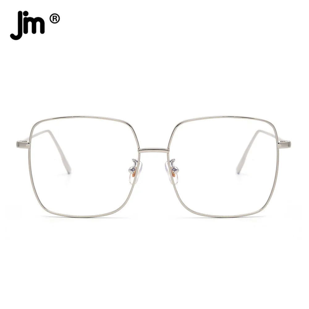 JM Retro Square Computer Blue Light Glasses Clear Men Women Anti Blue Light Blocking Glasses Frame