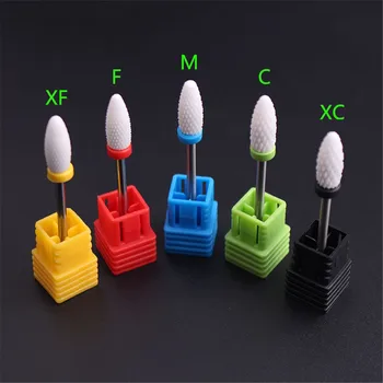 

Professional Flame Cuspidal Nail Drill Bits Polish Gel Remove Nail Grinding Machine Tools Ceramics Head Electric Nail Art Tips