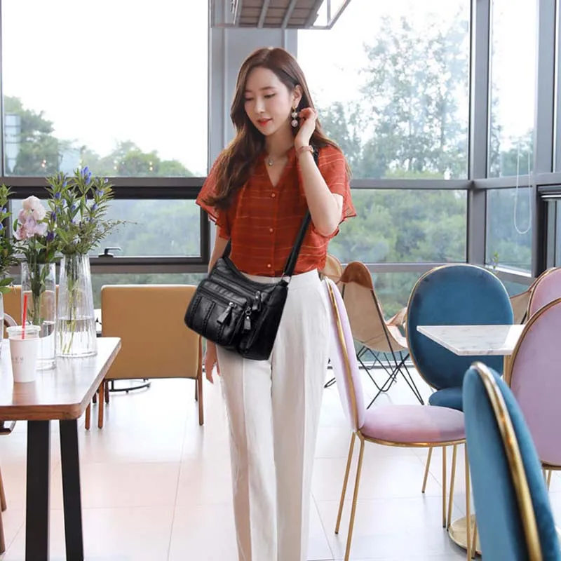  Retro Bag Women Bag Soft Sheepskin Shoulder Bag 14 Patterns Mom Large Capacity Bags Multi Pockets P - 4000291495238