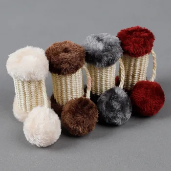 

New Style Cat Toy Claws Grinding Toy Sound Making Roller Furry Ball Cat Toy with Bell Cat Teaser Toy