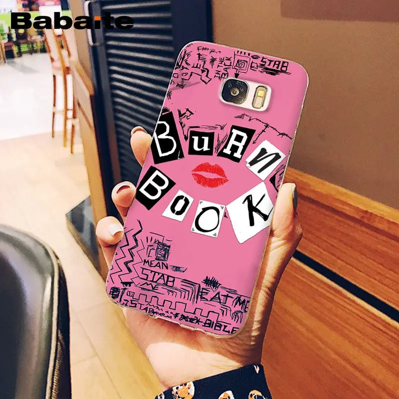 Babaite Burn Book Mean Girls Kiss Colorful Cute Phone Accessories Case for Samsung S9 S9 Plus S8 S8plus S7 S6 S5 Mobile Cases