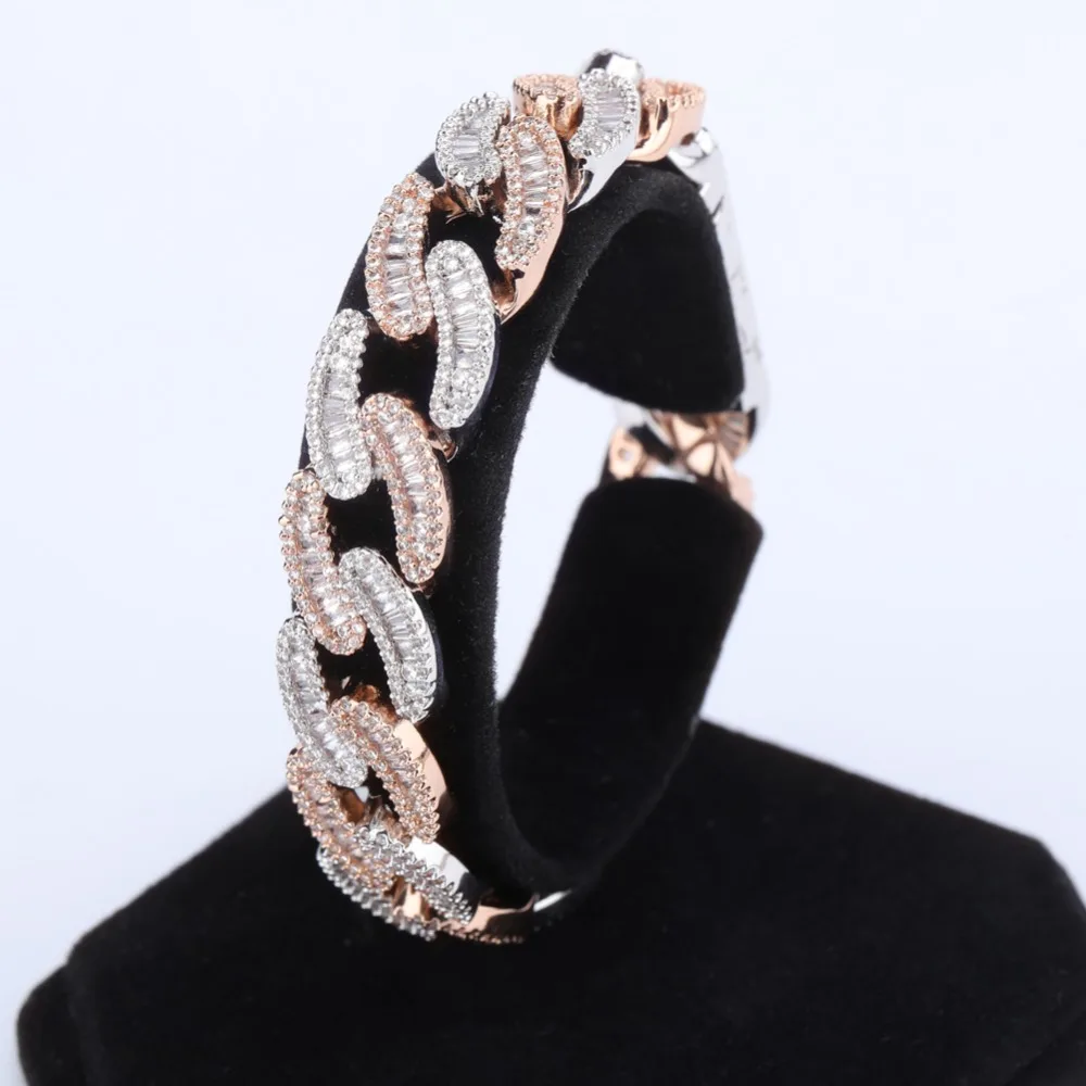 link pulseira charme ouro prata iced para