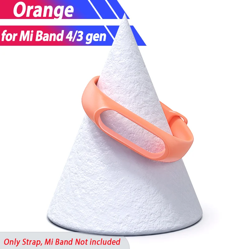 Ремешок на запястье для Xiaomi mi Band 4 браслет mi Band 4 3 ремешок умные аксессуары браслет Correa Pulseira My Band4 цветной - Цвет: Orange