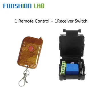 

FUNSHION Remote Control 433Mhz DC12V 1CH RF Relay Receiver 433mhz Transmitter For Remote Control Switch Garage Gate Door Motor