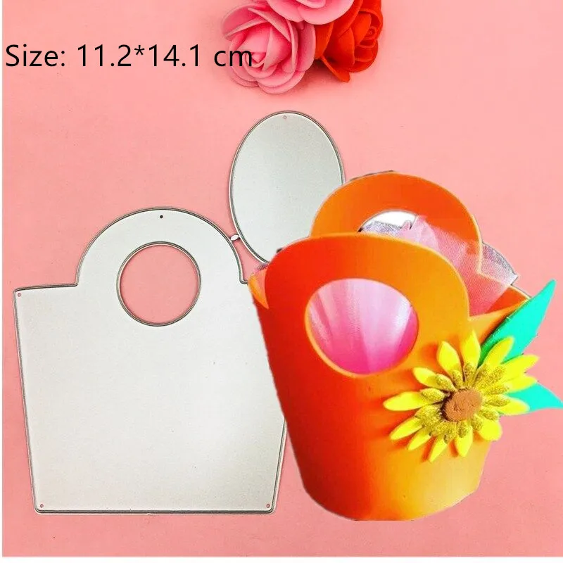 New Gift card box packaging bag die cutting dies scrapbooking embossing folder suit for sizzix fustella big shot cutting machine - Цвет: Светло-серый