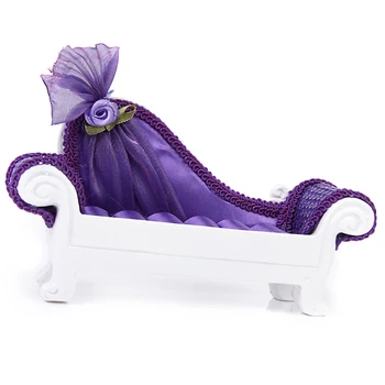 

Fancy Purple Rose Satin Sofa Ring Jewelry Display Stand Rack For 6 Rings