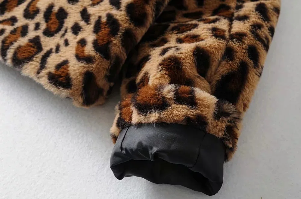 AliExpress, Осень-зима, стиль, западный стиль, модный леопардовый узор, отложной воротник, однобортная куртка для женщин