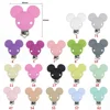 Joepada 3Pc/Lot Mickey Round Star Unicorn Silicone Beads Clip For Baby Teether Pacifier Accessories Infant Clasps Holders 4