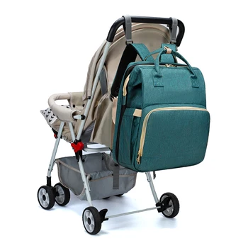 

Folding Portable Baby Crib Bed Mommy Bag Backpack Waterproof Maternity Nappy Bag Stylish Folding Crib Nappy Bags