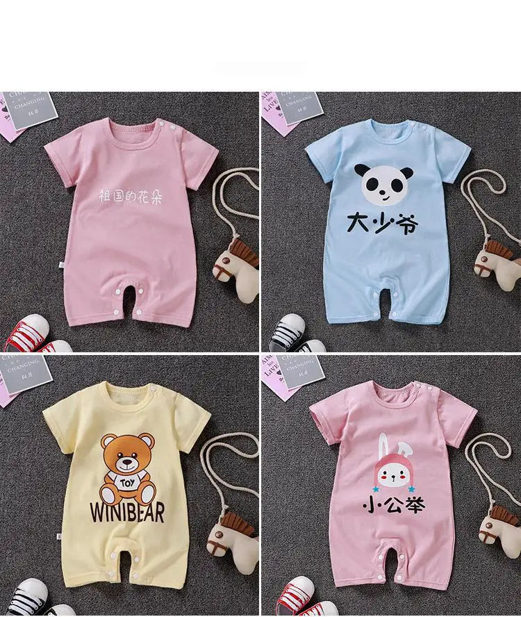 Summer Clothing Newborn Baby Rompers Short Sleeve Toddler Infant Jumpsuits Cartoon Superhero Baby Boy Girl Costumes baby bodysuit dress