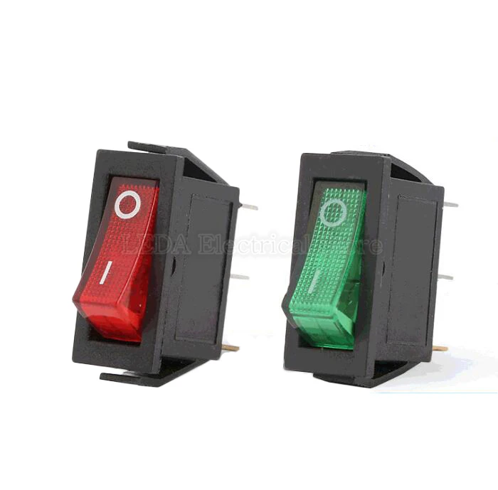 

2Pcs KCD3 Rocker Switch ON-OFF/ON-OFF-ON 3Pin Electrical equipment With Light Power Switch 16A 250VAC/ 20A 125VAC 35mmX31mmX14mm