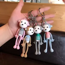 Творческий Йога длинные ноги обезьяна брелок из эпоксидной смолы пары мешок орнамент милый автомобиль небольшой кулон подарки на праздник