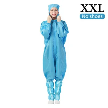 

Reusable Protective Overalls Suit Blue Coverall Hooded Without Shoes Anti-static Splashproof Isolation Clothing Protective Suit