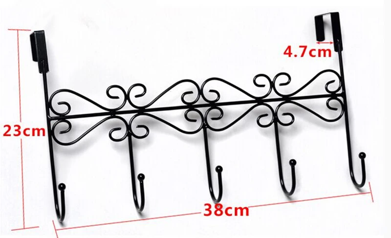 5 Hooks Wall Door Back Hooks Towel Coat Cloth Bag Over Door Bathroom Kitchen Hanger Hanging Rack Holder