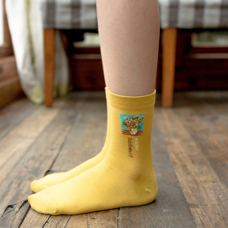 Cotton Streetwear Funny Socks Woman Harajuku Socks Tropical Fruit Sock Avocado Banana Sock Girl Cute Print Long Soks 5 Pairs/set