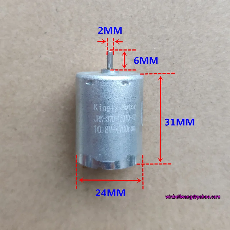 Абсолютно 24 мм 8 в 10,8 В 4700 об/мин 370 медленная скорость двигатель постоянного тока
