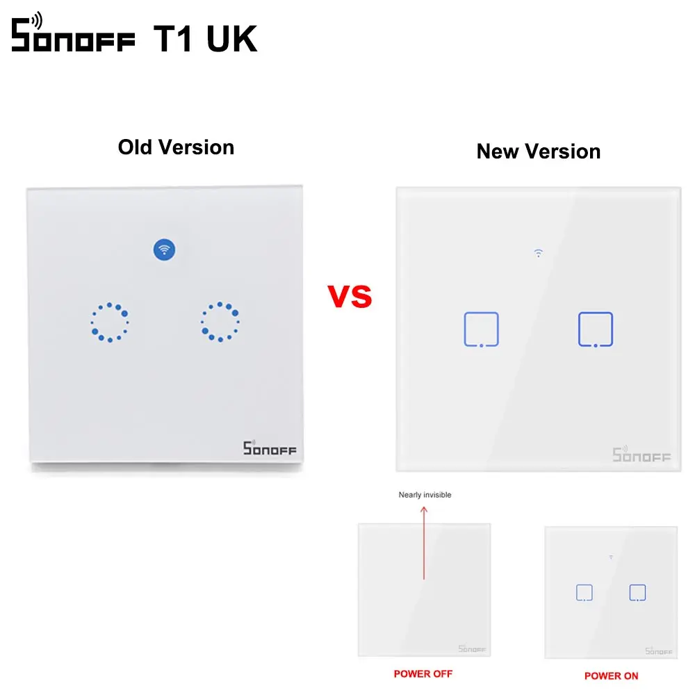 Настенный светильник Sonoff T1 Smart WiFi RF / APP Touch Control переключатель 1/2/3 Gang 86 Тип