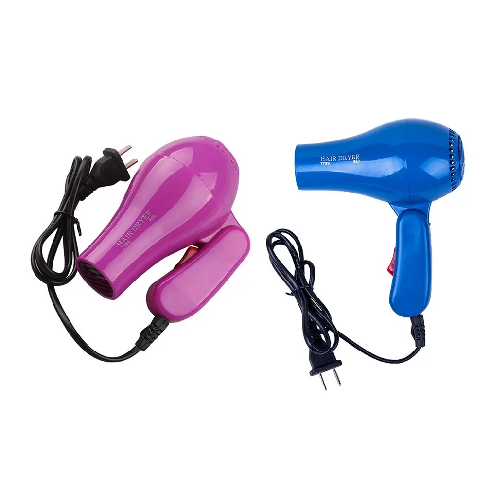 Mini Professional Hair Dryer Collecting Nozzle 220V US Plug Foldable Travel Household Electric Hair Blower
