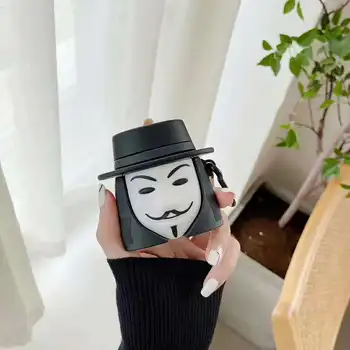 

V for Vendetta Cartoon Wireless Earphone Case For Apple AirPods 2 Silicone Charging Headphones Case for Airpods Protective Cover