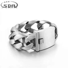 SDA классический мужской тяжелый твердый браслет-цепочка из нержавеющей стали модные ювелирные изделия байкер мужской браслет
