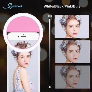 

Portable Led Selfie Smartphone Ring Light Clip Camera USB Charge 3 Levels Dimmable Night Light For Phone Laptop Photography