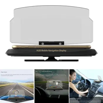 

6.5 Inch Car Accessories For Phone GPS Navigation Reflect ABS Universal Safety HD HUD Head Up Display