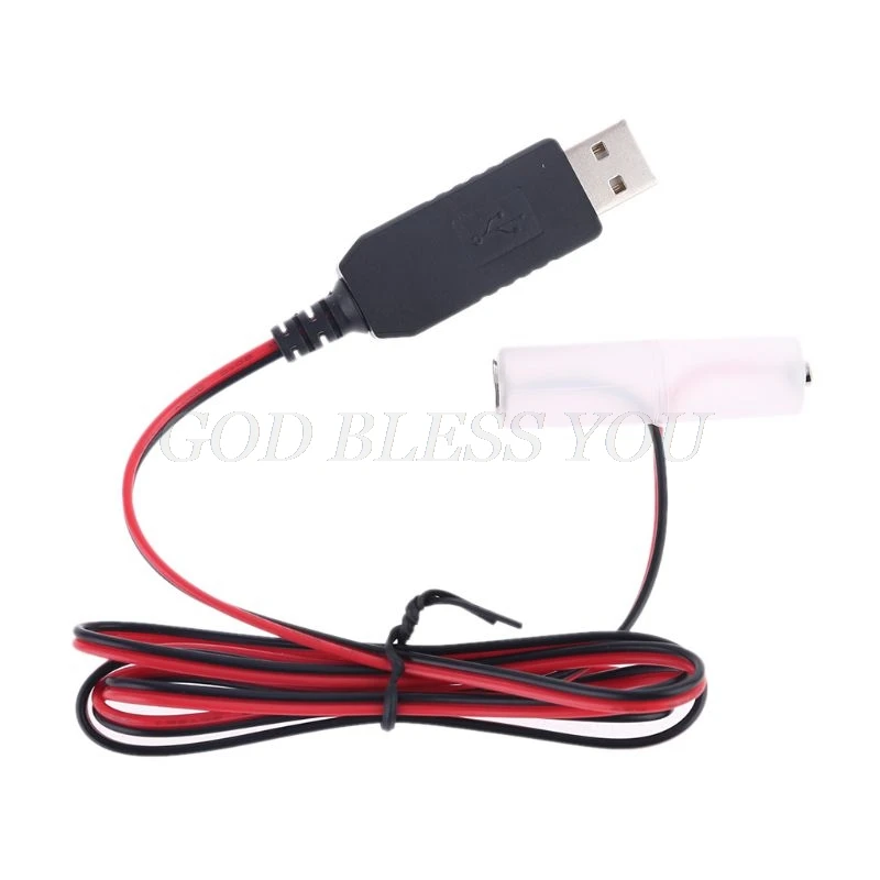 LR6 AA Battery Eliminator 2m USB Power Supply Cable Replace 1 to 4pcs AA Battery for Radio Electric Toy Clock LED Strip