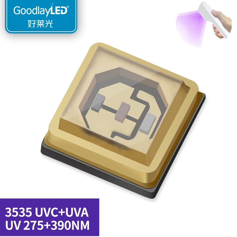 280 нм глубокий УФ светодиодный s 270 275nm UVC 3535 SMD чип диод|Светодиодные ленты| |