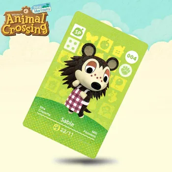 

004 Sable Animal Crossing Card Amiibo Cards Work for Switch NS 3DS Games