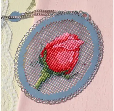 TT Rose ремесло Стич вышивки крестом металлическая Закладка серебро Золотой Рукоделие Вышивка ремесла счетный крест-строчка Kit-6TH - Цвет: Бургундия