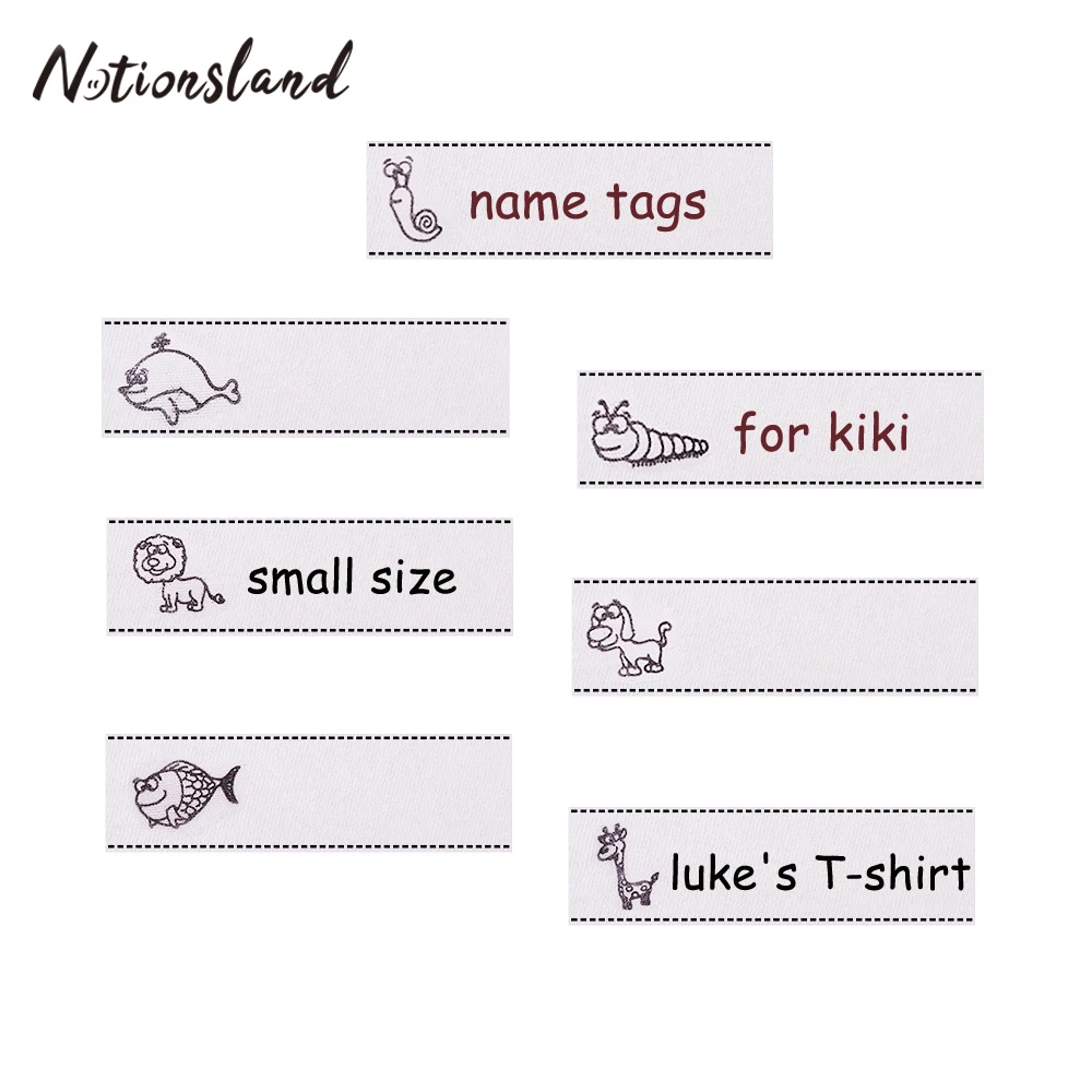 100pcs/roll Iron-on Name Labels Washable Garment Fabric Tags Marker Set Kids Clothes Name Labels Sewing Accessories