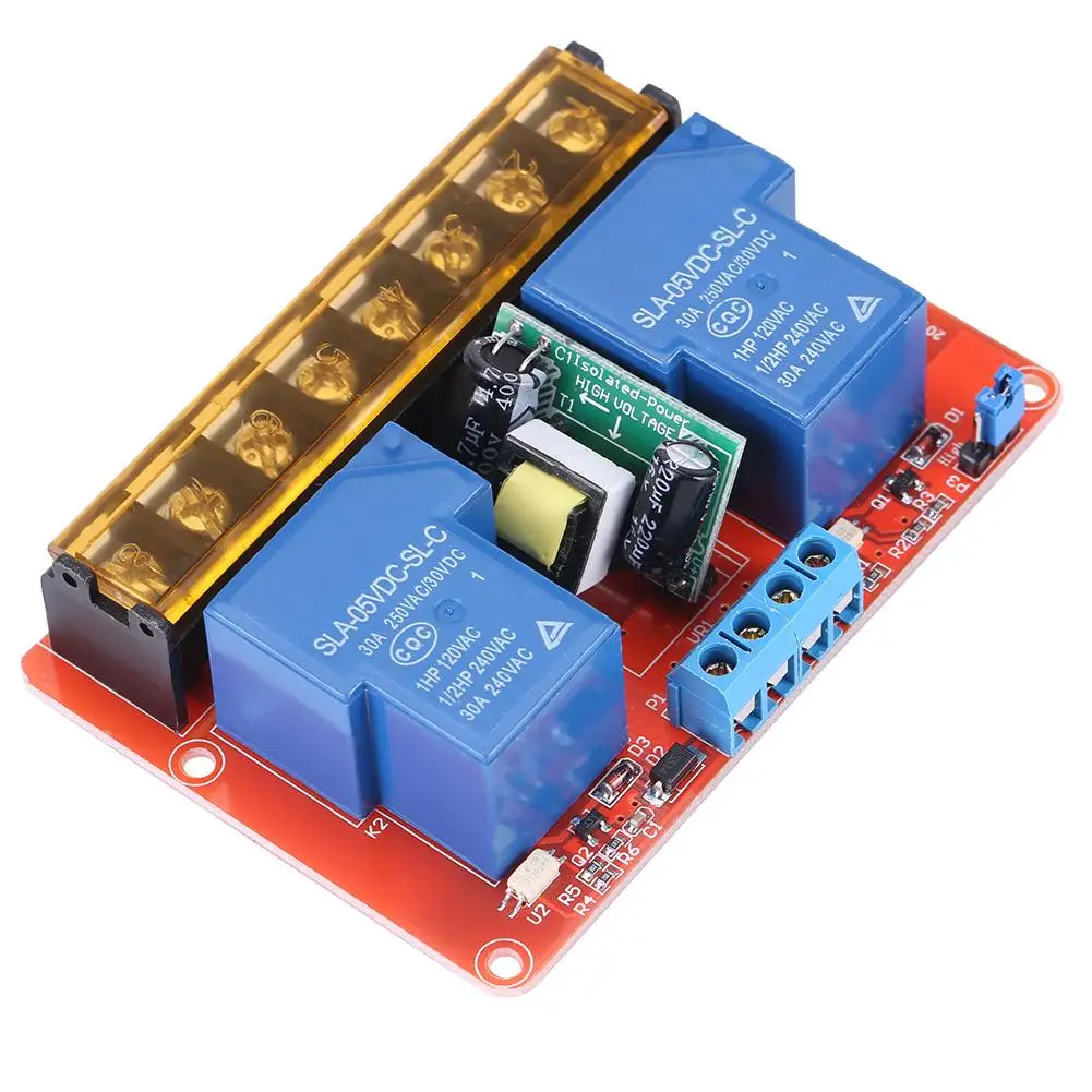 

2 Channel Relay Module High Low Level Trigger Control Relay Module Relay Switch Board AC 100V-250V 30A DC 5V