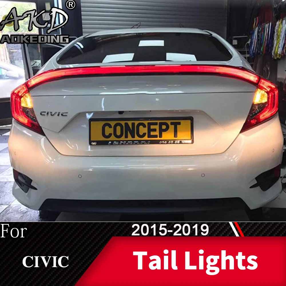 Задний фонарь для автомобиля Honda CIVIC X G10- седан светодиодный задний светильник s противотуманный светильник s дневной ходовой светильник DRL тюнинг автомобильные аксессуары