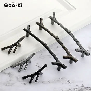 

5 Pcs Fashion Tree Branch Furniture Handle 96mm 128mm Kitchen Cabinet Handles Drawer Knobs Door Pulls Hardware