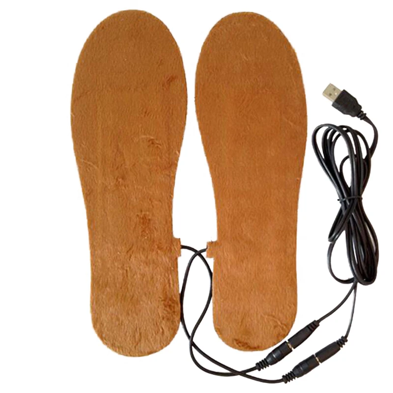 

Heater Insoles Electric Foot Heated Snow Winter Wool Brown Home Furnishing Outdoor Sport Durable Keep Warm Warmer Insoles