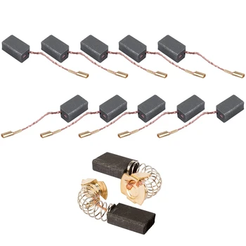 

10Pcs Replacement 6 x 7 x 13Mm Motor Carbon Brushes & 2Pcs Carbon + Stainless Steel Motor Brush 16Mm x 11Mm x 5Mm