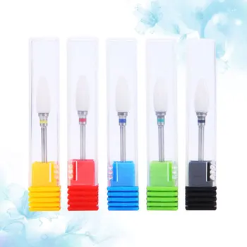 

5pcs Nail Drill Bits Portable Nail Polish Head Nail Grinding Head Manicure Drill Bit for Women Girls Ladies