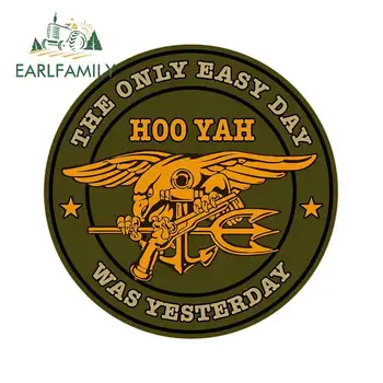 

EARLFAMILY 13cm x 13cm 3D USA NAVY Seals Emblem Car Stickers Laptop Skateboard Luggage Decal Vinyl Waterproof Graphics