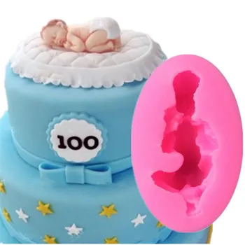 

100Days Newborn baby Silicone Mould Baking Forms Fondant Cake Chocolate Sugar Craft Mold Tools DIY for Cakes