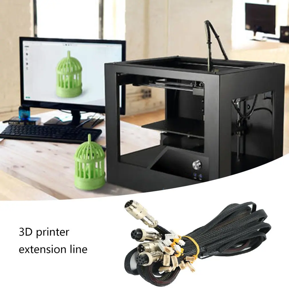 Удлинительный кабель для 3D-принтера, 1 метр, 3d принтер, обновление деталей, удлинитель, комплект для Cr-10/Cr-10S, 3d принтер