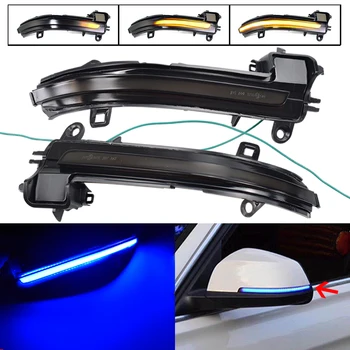 

Yellow&Blue LED Dynamic Turn Signal Light Side Mirror Sequential Lamp For BMW 1 2 3 4 Series X1 F20 F22 F30 F34 F32 E84 i3