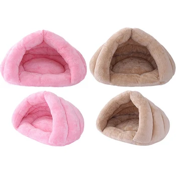

Warm Dog Bed Pet Dog House Soft Suitable Fleece Cat Dog Bed House for Dog Cushion Cat Sleeping Bag Nest High Quality 10c15