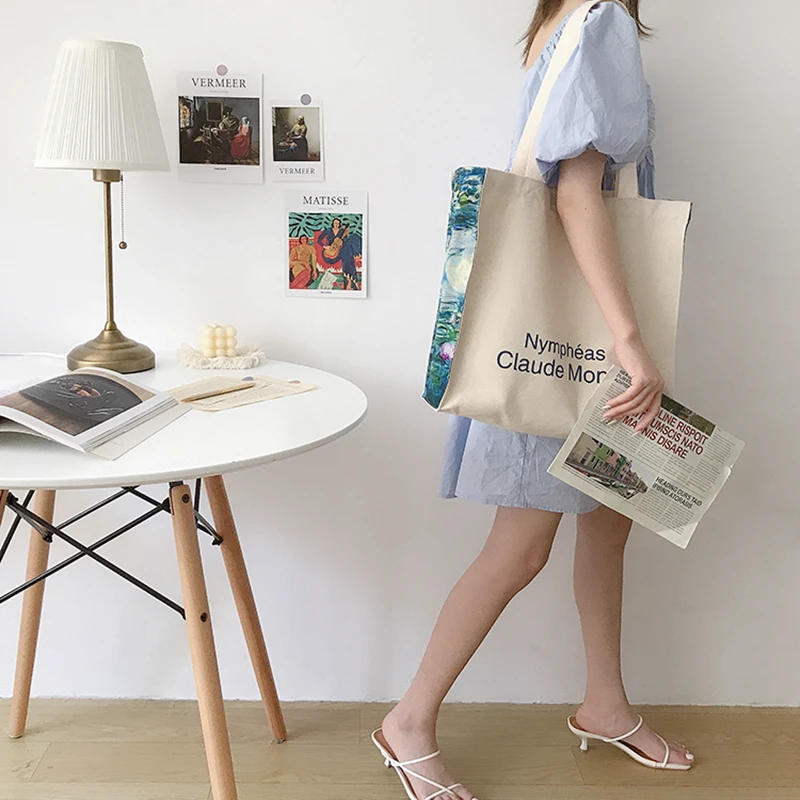 Youda Original Fashion Women Bags Casual Style Female Shopping Bag Simple Ladies Handbags Canvas Tote For Girls Sweet Handbag