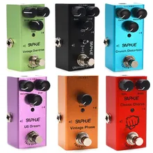 SAPHUE Électrique Pédale D'effet Guitare Mini Type DC 9V True Bypass Délai/Mélange/Potentiomètre Repeat Pédale D'effet Guitare Accessoire 