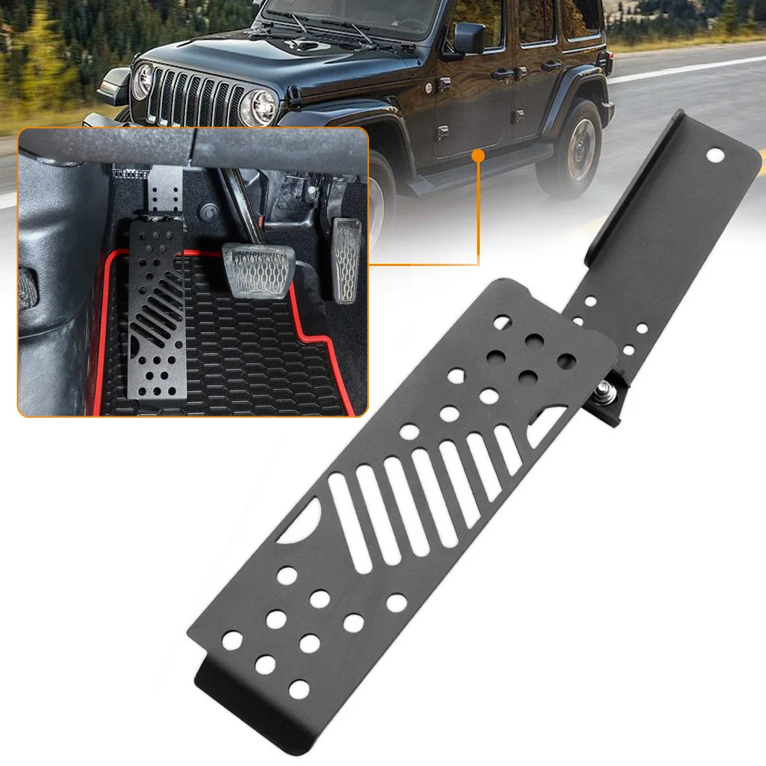 Ножная педаль для внедорожника автомобильная левая подставка ног Jeep Wrangler JL JLU JK
