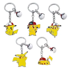 Японский мультфильм брелок Карманный Монстр покебол PIKACHU Мода Забавный милый porte cle металлические аксессуары для украшений chaviro Llaveros