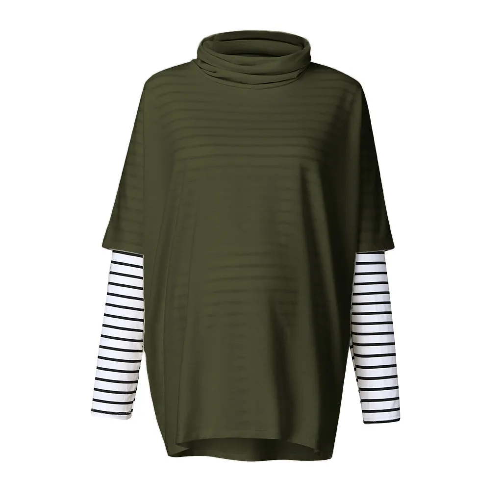 Водолазка для беременных женщин хлопчатобумажная одежда Футболка Топы осень