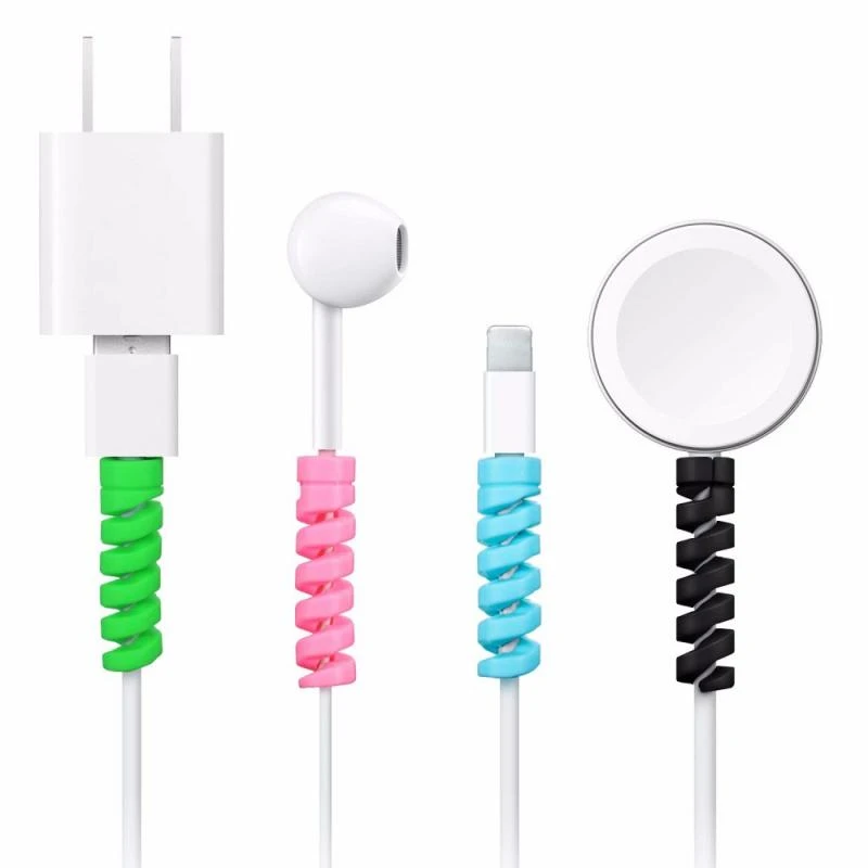 2pcs Cable Protector USB Charging Data Line Cable Protector Wire Cord Protection Wrap Cable Win For xiaomi huawei iPhone 12