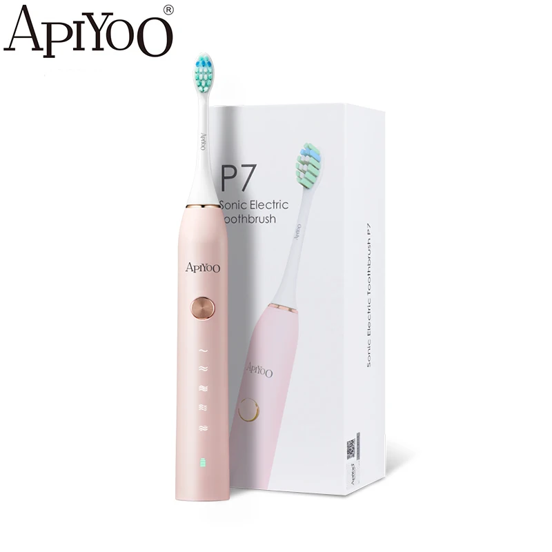 

Apiyoo P7 Sonic Electric Toothbrush USB Rechargeable Toothbrush 5 Mode Adult Timer IPX7 Waterproof Automatic Ultrasonic Brush