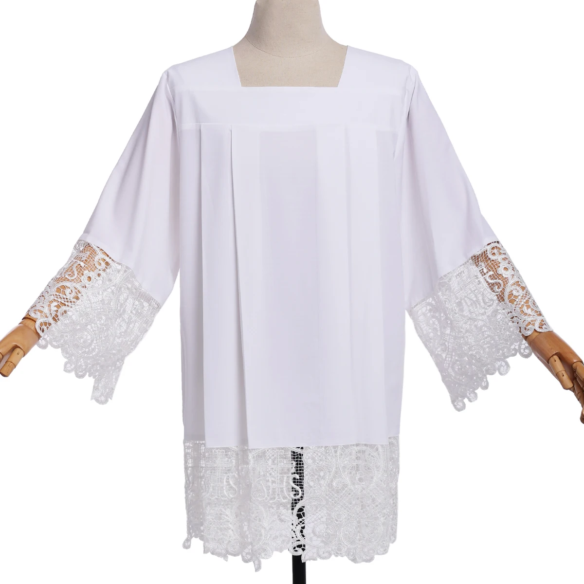 BLESSUME Men's Clergy Cassock Church Minister Robe Vestment For Pastor Black Or White